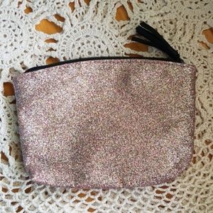 Ipsy Pink sparkle makeup bag